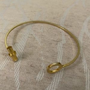 Gold Plated Modern Bangle Bracelet
